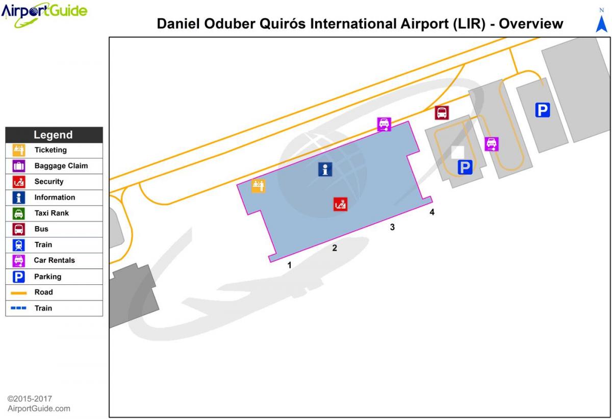 地图的比里亚机场终端