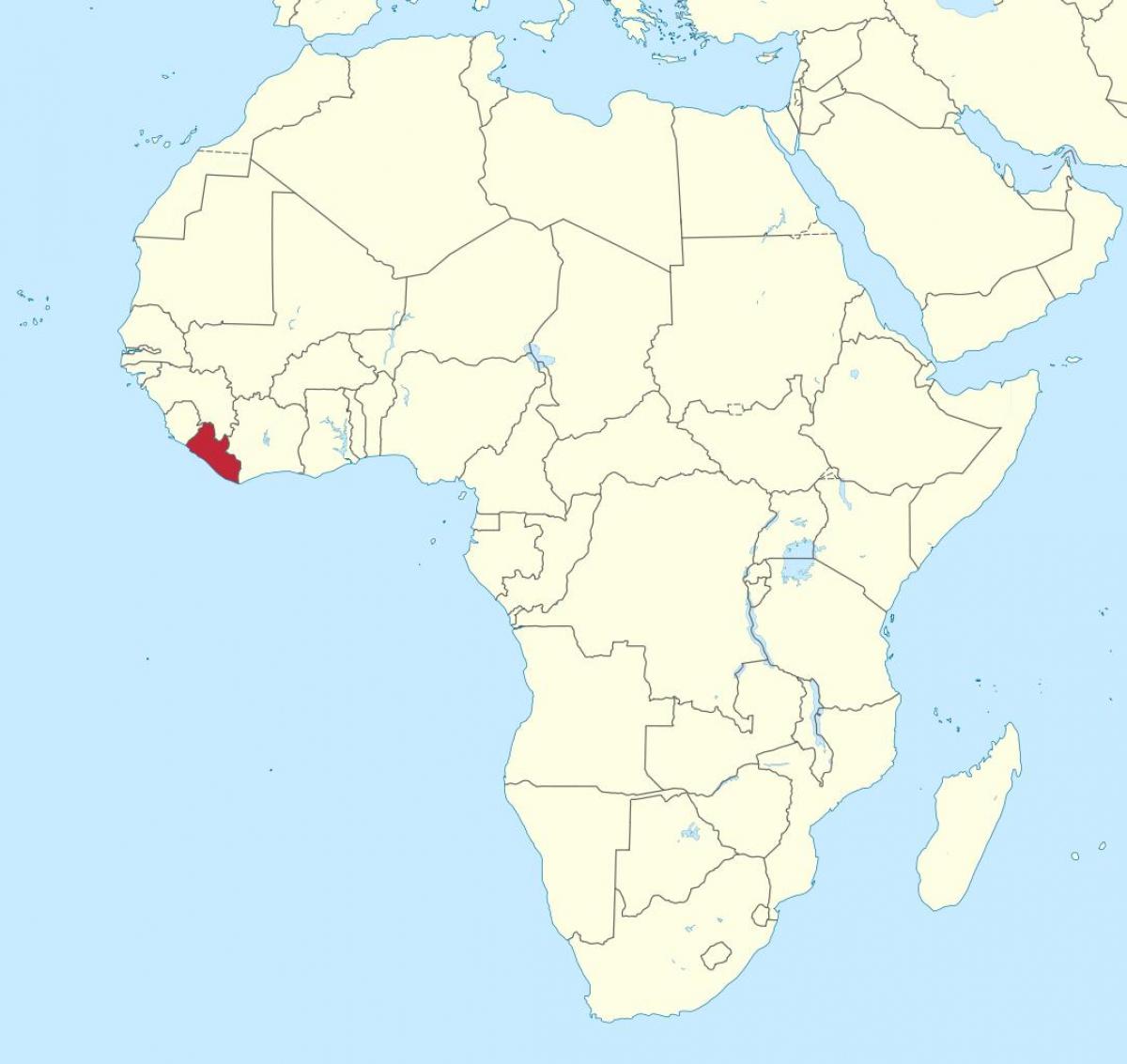 地图的比里亚非洲