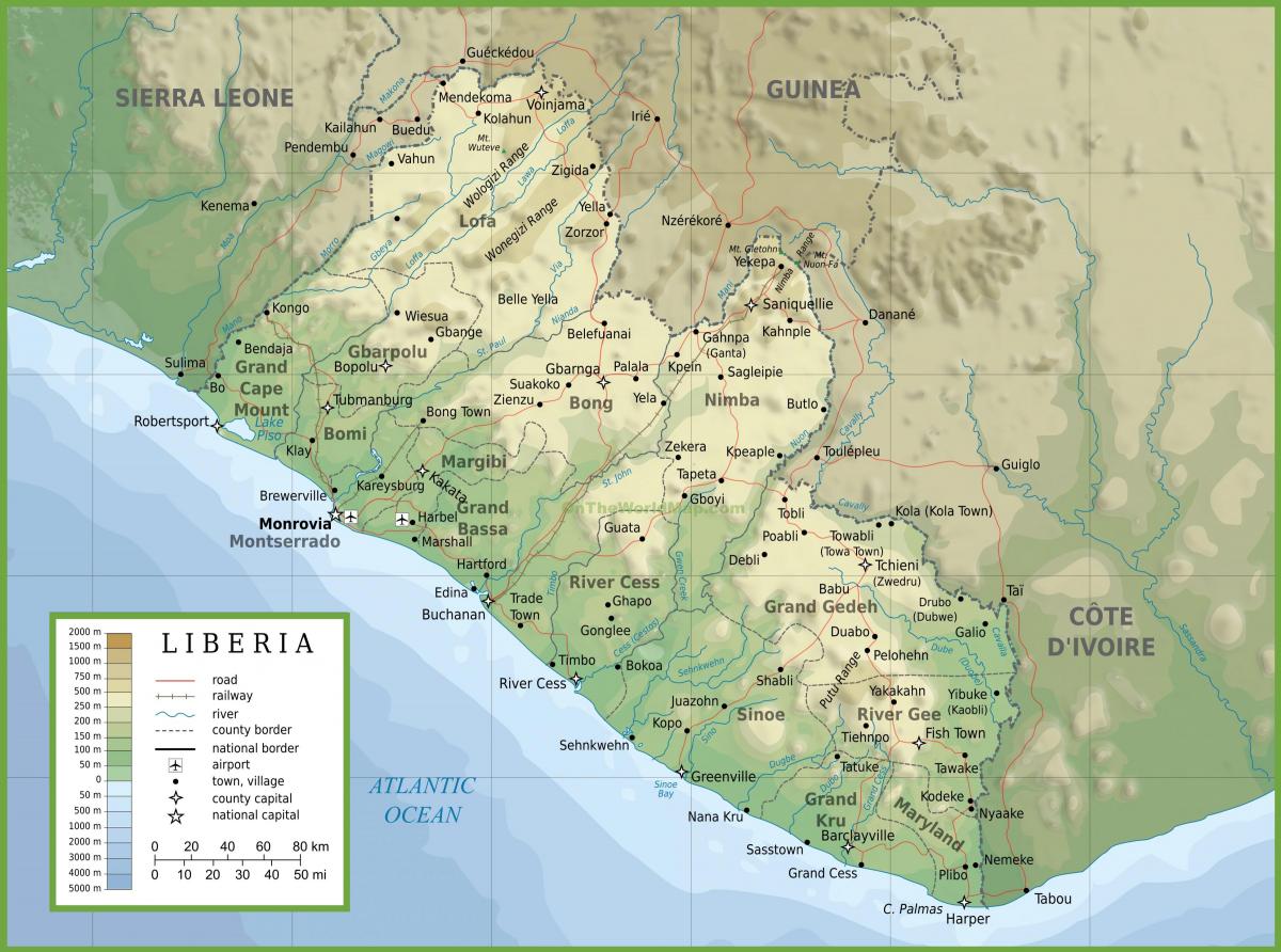提请理利比里亚地图