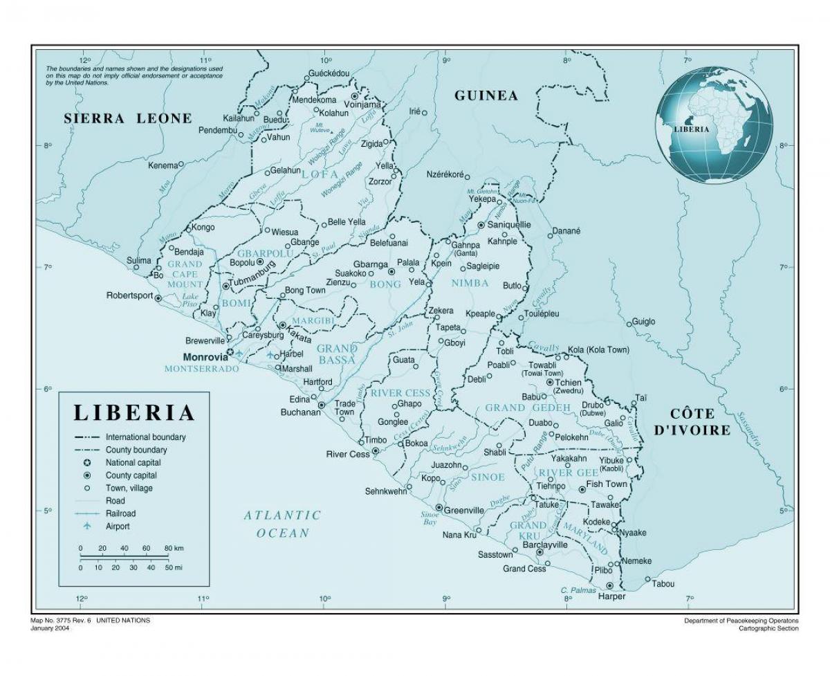利比里亚机场的地图